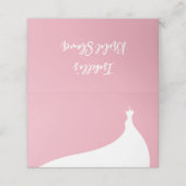 Carte De Placement Elégante Fête des mariées Place Card rose (Extérieur déplié)