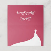 Carte De Placement Elégante Fête des mariées Place Card viva magenta (Extérieur déplié)