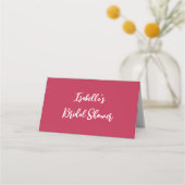 Carte De Placement Elégante Fête des mariées Place Card viva magenta (Dos)