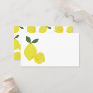Carte De Placement Élégante fête du citron jaune