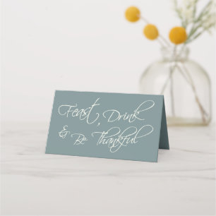 Carte De Placement Élégante fête moderne Thanksgiving Thankful