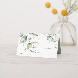 Carte De Placement Elégante Gold Greenery Carte Mariage Place