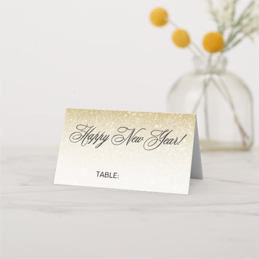 Carte De Placement Elégante Gold New Years Eve Mariage Place Card (Devant)