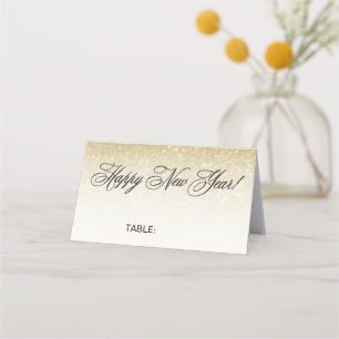 Carte De Placement Elégante Gold New Years Eve Mariage Place Card