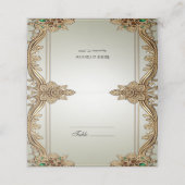 Carte De Placement Elégante Gold Ornate Place Card (Extérieur déplié)