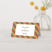 Carte De Placement Elégante GRENADA CARRIACOU Mariage Célébration (Dos)