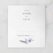 Carte De Placement Élégante lavande florale (Extérieur déplié)