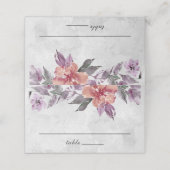 Carte De Placement Elégante Lavande Peach Floral Aquarelle (Extérieur déplié)