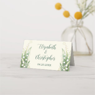 Carte De Placement Elégante Lily de la vallée Fleurs Mariage