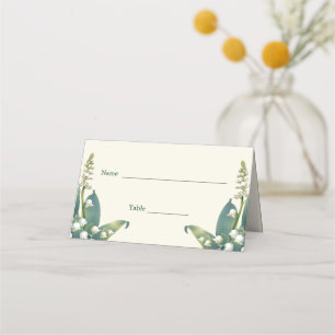 Carte De Placement Elégante Lily de la vallée Mariage floral