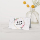 Carte De Placement Elégante mariage en marbre rose Sakura Cherry Blos (Dos)