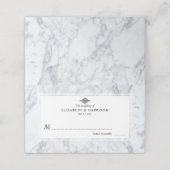 Carte De Placement Elégante Mariage en marbre Vintage (Extérieur déplié)