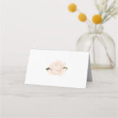 Carte De Placement Élégante Mariage pliée en fleurs florales (Dos)