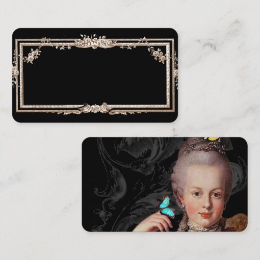 Carte De Placement Elégante Marie Antoinette sur le français d'inspir (Devant / Derrière)
