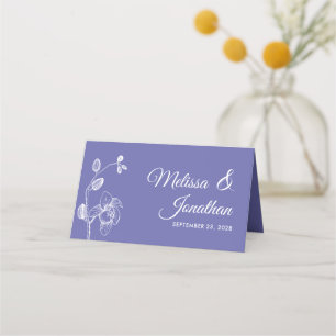 Carte De Placement Elégante orchidée simple romantique mariage floral