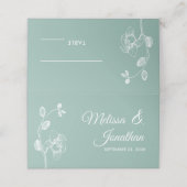 Carte De Placement Elégante orchidée simple romantique mariage floral (Extérieur déplié)