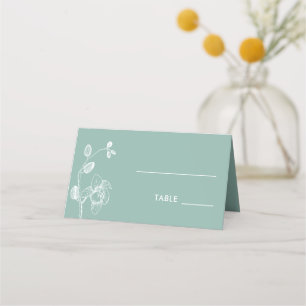 Carte De Placement Elégante orchidée simple romantique mariage floral