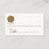 Carte De Placement Elégante Parties scintillant d'or cerf sur le scea (Devant)