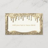 Carte De Placement Elégante Parties scintillant Or avec une conceptio (Dos)
