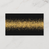 Carte De Placement Elégante Parties scintillant or Confetti sur Noir (Dos)