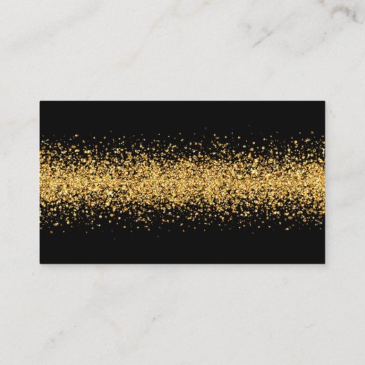 Carte De Placement Elégante Parties scintillant or Confetti sur Noir (Dos)