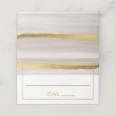 Carte De Placement Élégante Parties scintillant or crème classique (Extérieur déplié)
