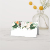 Carte De Placement Elégante Pêche blanc Aquarelle Mariage de automne  (Dos)