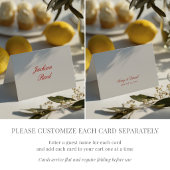 Carte de placement élégante pour invité de mariage