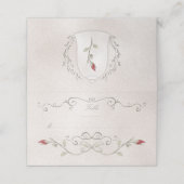 Carte de placement | Élégante Rose rouge de beauté (Extérieur déplié)