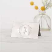 Carte de placement | Élégante Rose rouge de beauté (Dos)