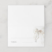 Carte De Placement Elégante table de Fête des mariées blanche (Extérieur déplié)