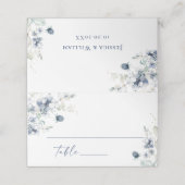 Carte De Placement Elégante table de Mariage de feuillage d'hiver ble (Extérieur déplié)