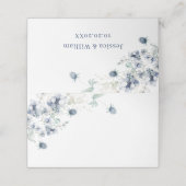 Carte De Placement Elégante table de Mariage de feuillage d'hiver ble (Extérieur déplié)