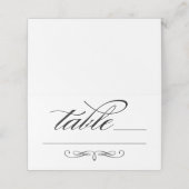 Carte De Placement Élégante table de Mariage de script de calligraphi (Extérieur déplié)