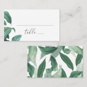 Carte De Placement Elégante végétation tropicale jardin botanique mar (Devant / Derrière)