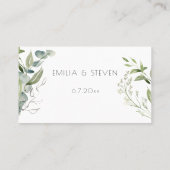 Carte De Placement Elégante verdure d'Eucalyptus (Dos)