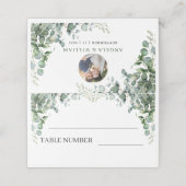 Carte De Placement Elégante verdure Eucalyptus Feuille Mariage (Extérieur déplié)