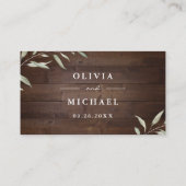 Carte De Placement Élégante verdure grange bois comté mariage rustiqu (Dos)