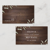 Carte De Placement Élégante verdure grange bois comté mariage rustiqu (Devant / Derrière)