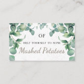 Carte De Placement Élégante verdure Unique de restauration Plaques de (Devant)