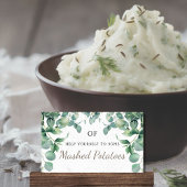 Carte De Placement Élégante verdure Unique de restauration Plaques de