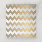 Carte De Placement Élégants flocons de neige blancs et dorés (Intérieur déplié)