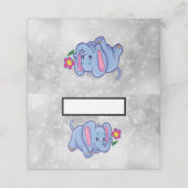 Carte De Placement Éléphant de dessin animé mignon (Extérieur déplié)