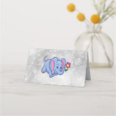 Carte De Placement Éléphant de dessin animé mignon (Dos)