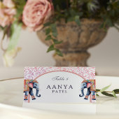Carte De Placement Eléphant Floral & Mundap Arch Mariage Nom de l'esc