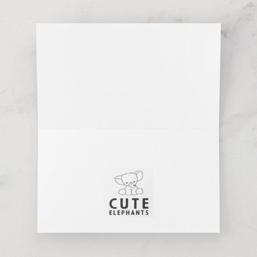 Carte De Placement Elephant Safari (Intérieur déplié)