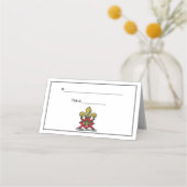 Carte De Placement Emblème Preppy Gold Red Heraldic Crest Fleur de Li (Dos)