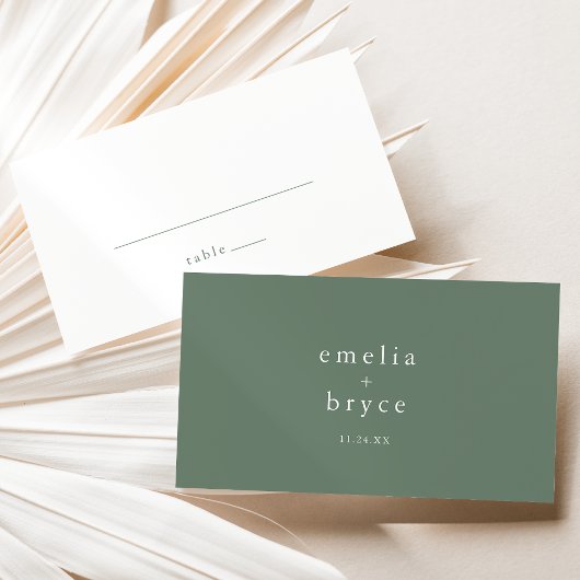 Carte De Placement EMELIA Flat Nature Woodland Mariage Place Card