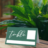 Carte De Placement Emerald Green Typographie Mariage forestier person