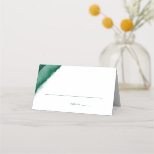 Carte De Placement Emerald Green Watercolor Mariage Escort /